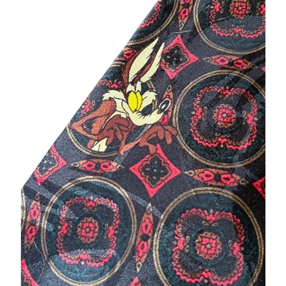 VTG LOT OF 3, Men's Neck Tie LOONEY TUNES Mickey Mouse RUDOLPH REINDEER Cartoons